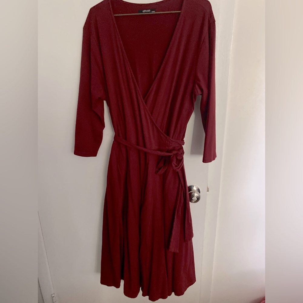 Crimson Eshakti wrap dress - fits like a dream